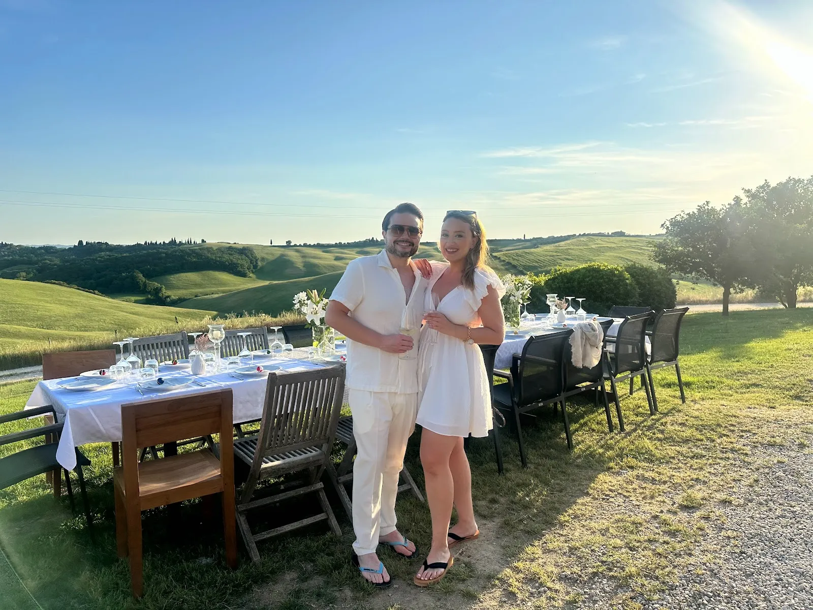 Dinner in the Tuscan hills